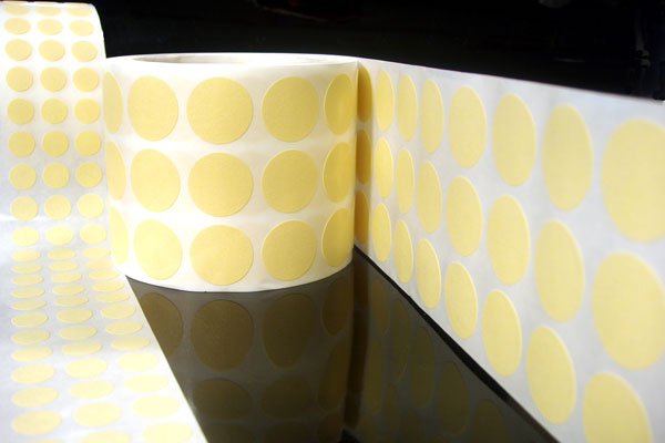 High temperature crepe tape disks close-up