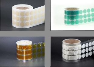 High temperature masking tape dots for metal finishing