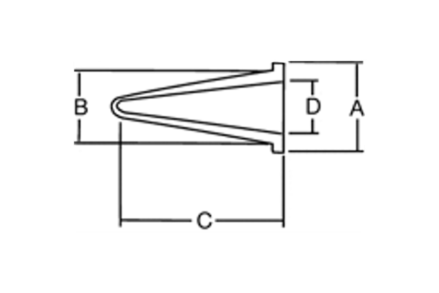 Tfp Tapered Flange Plug 2 D Diagram