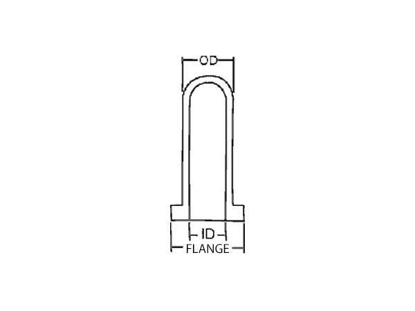 Masking Flange Cap 2 D View of Dimensions Vfc